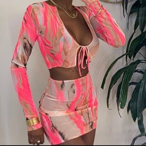 PINK TWO PIECE OUTFIT